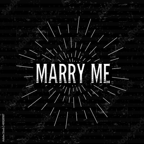 Abstract Creative concept vector design layout with text - marry