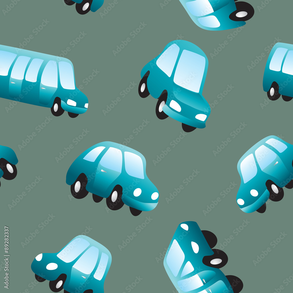 Vector baby toy cars seamless pattern Vector baby toy cars seamless pattern