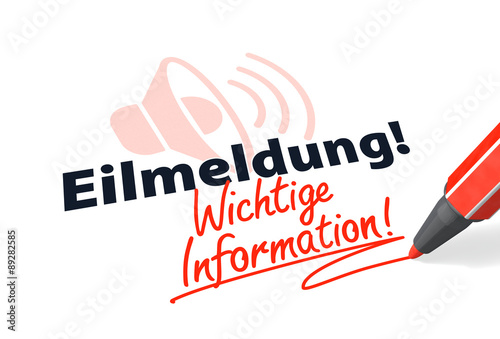 Eilmeldung! Wichtige Information! photo