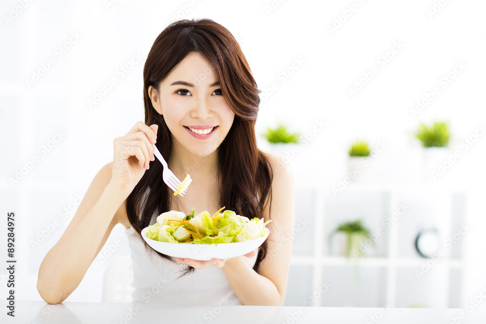 beautiful asian young woman eating healthy food beautiful asian young woman eating healthy food