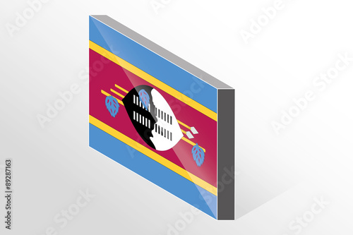 Free Download 3D Isometric Flag Illustration of the country of  Swaziland - GFXLoad