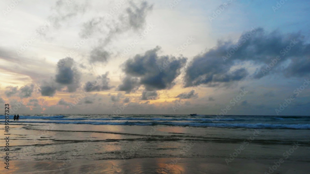 Cloudy evening in the tropical beach
Cloudy evening in the tropical beach