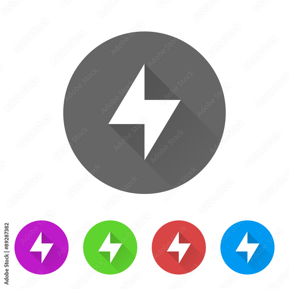 App Icon Long Shadow - 5 Colors App Icon Long Shadow - 5 Colors