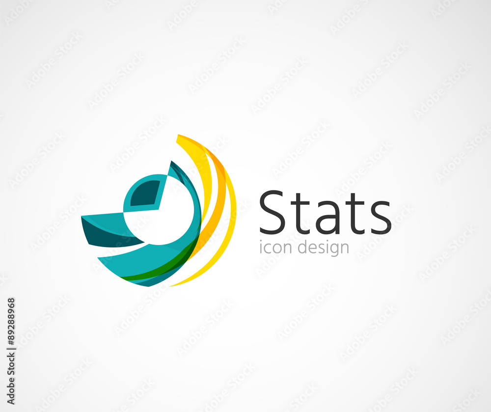 Statistics company logo design. Vector illustration. 