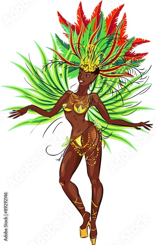 Woman samba dancer