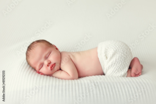 sleeping newborn baby
