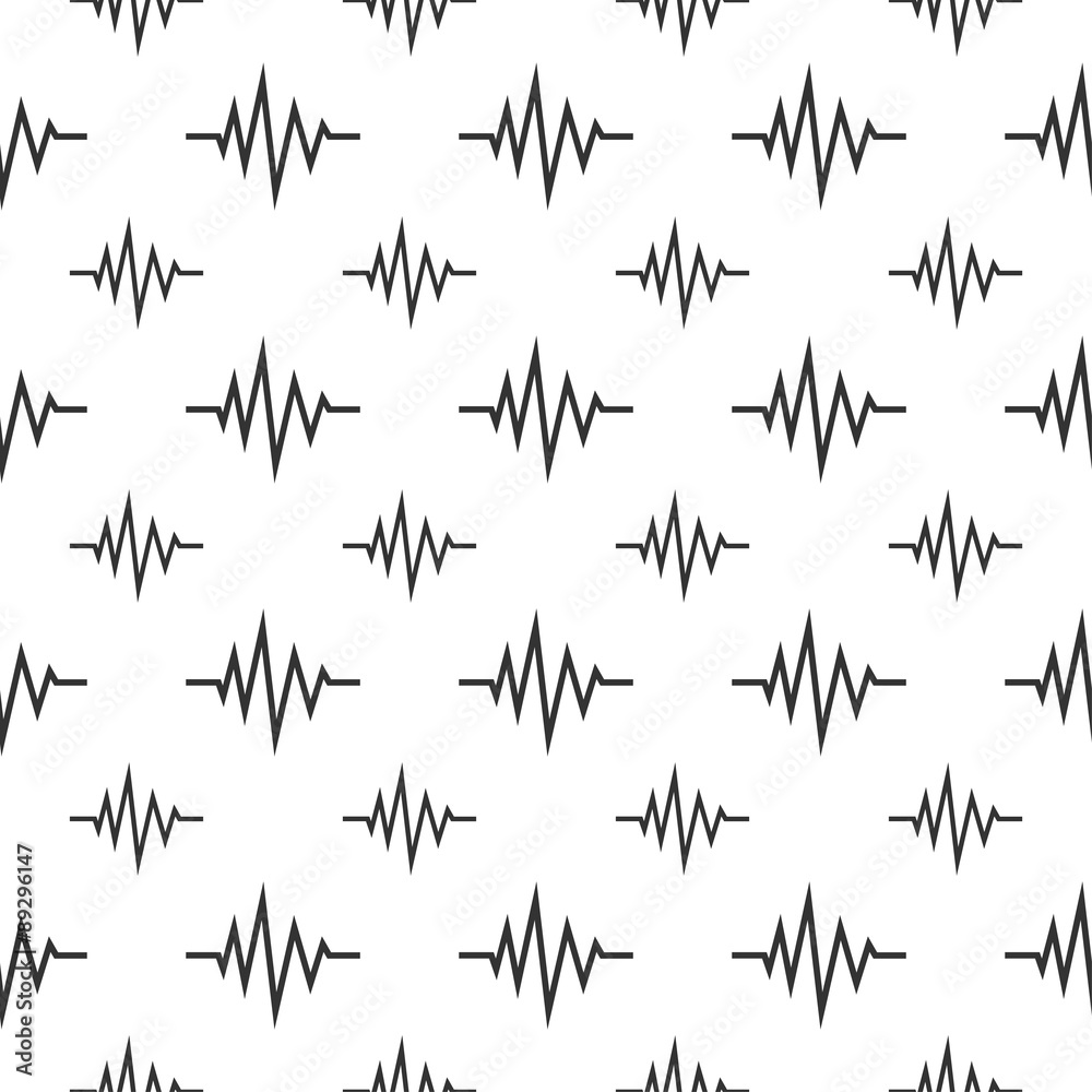 seamless pattern with sound waves