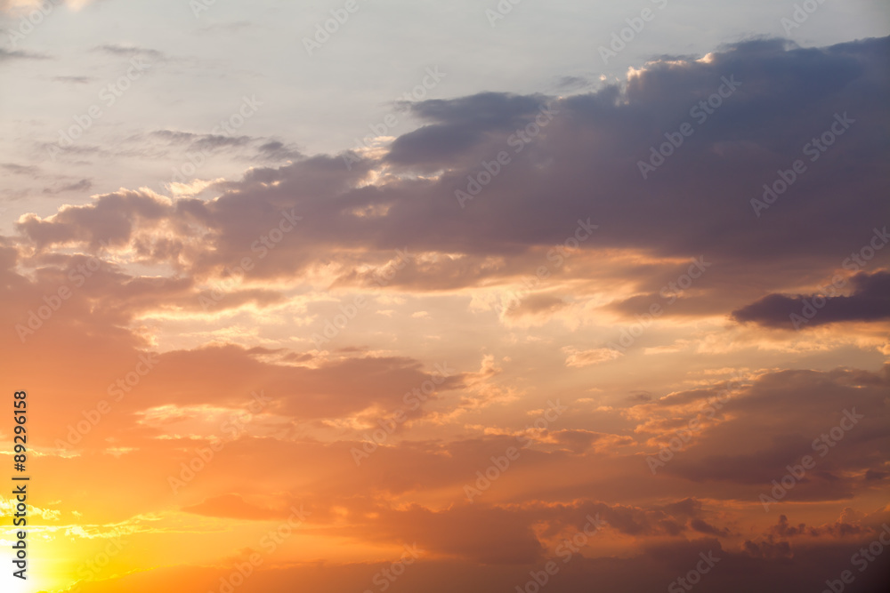 colorful dramatic sky with cloud at sunset colorful dramatic sky with cloud at sunset
