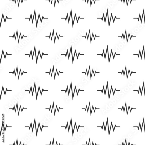 Obraz na płótnie seamless pattern with sound waves w salonie