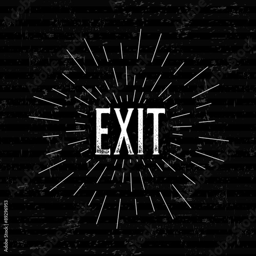 Abstract Creative concept vector design layout with text - exit