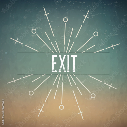 Abstract Creative concept vector design layout with text - exit