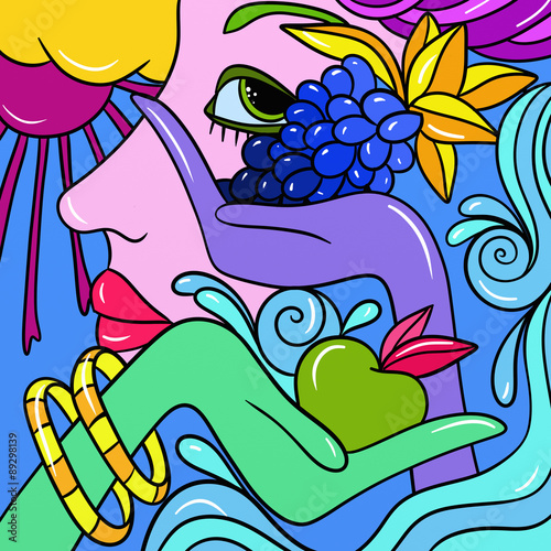 Abstract fantasy with fruit