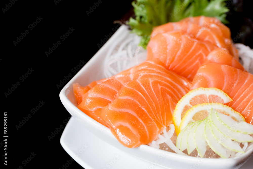Sashimi, Salmon, Japanese food
