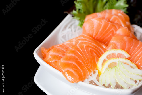 Sashimi, Salmon, Japanese food
