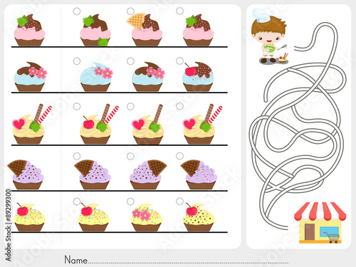 Photo Hunt and Maze game - Worksheet for education