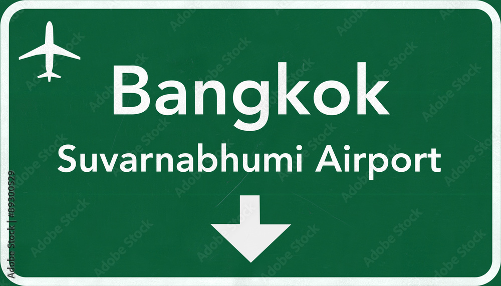 Bangkok Thailand Airport Highway Sign