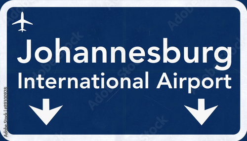 Johannesburg South Africa Airport Highway Sign