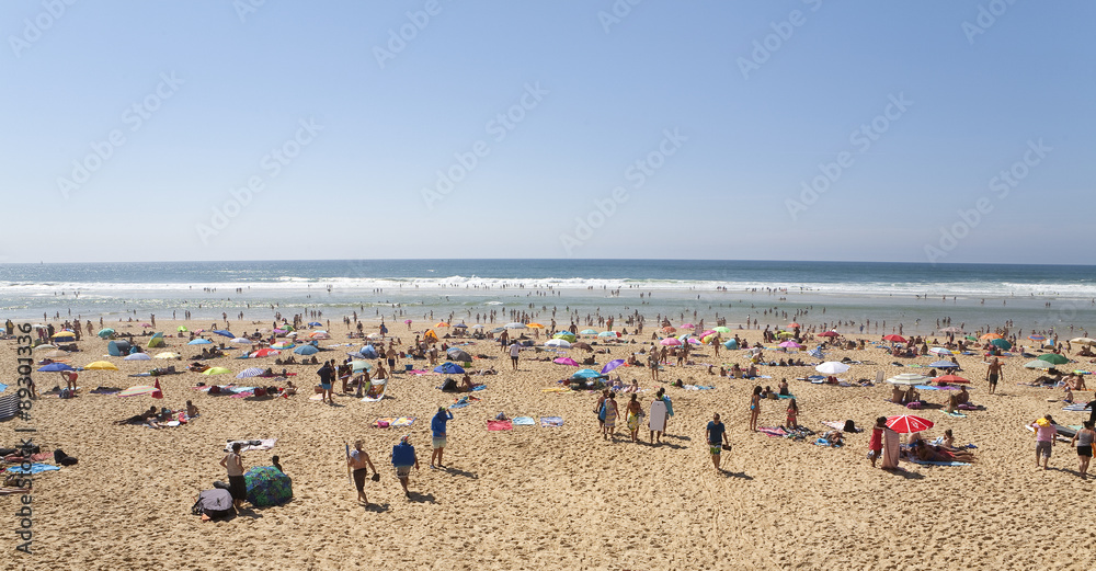 Mimizan Plage, France. Mimizan Plage is a popular destination in France to people all over Europe. they come for the long sandy beaches and the surf. Mimizan Plage, France. Mimizan Plage is a popular destination in France to people all over Europe. they come for the long sandy beaches and the surf.