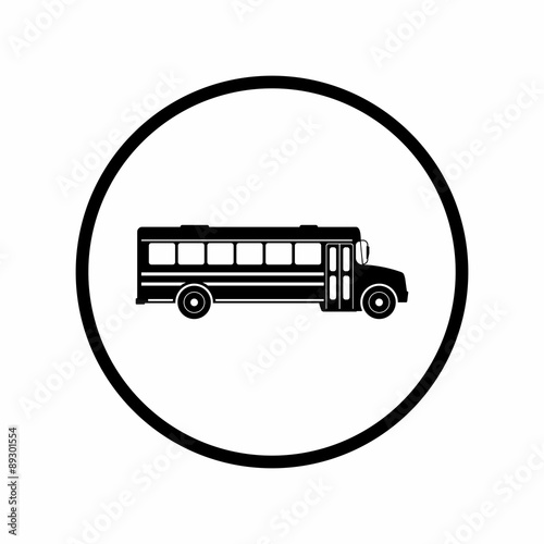 School bus icon. Illustration Vector.