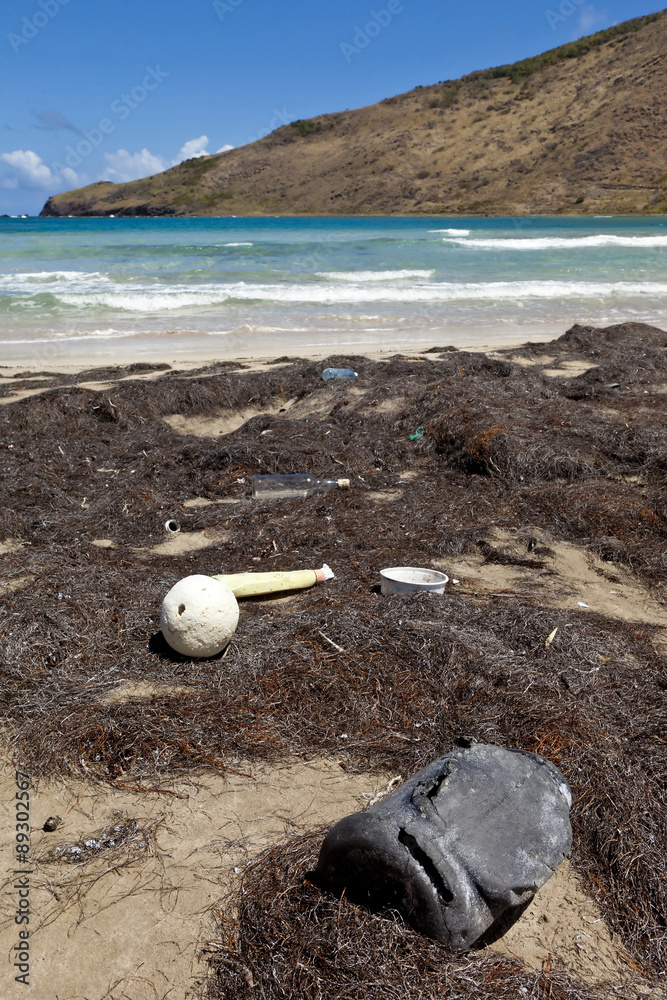 Obraz premium garbage on beach