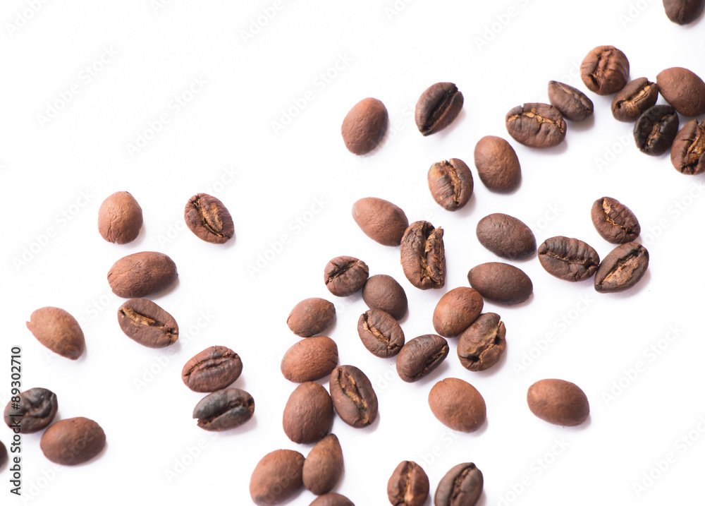 Coffee beans isolated on white background Coffee beans isolated on white background