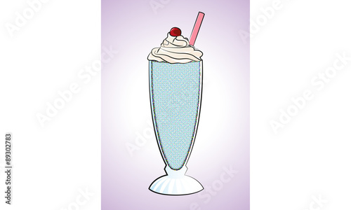 Milkshake Whipped Cream Design