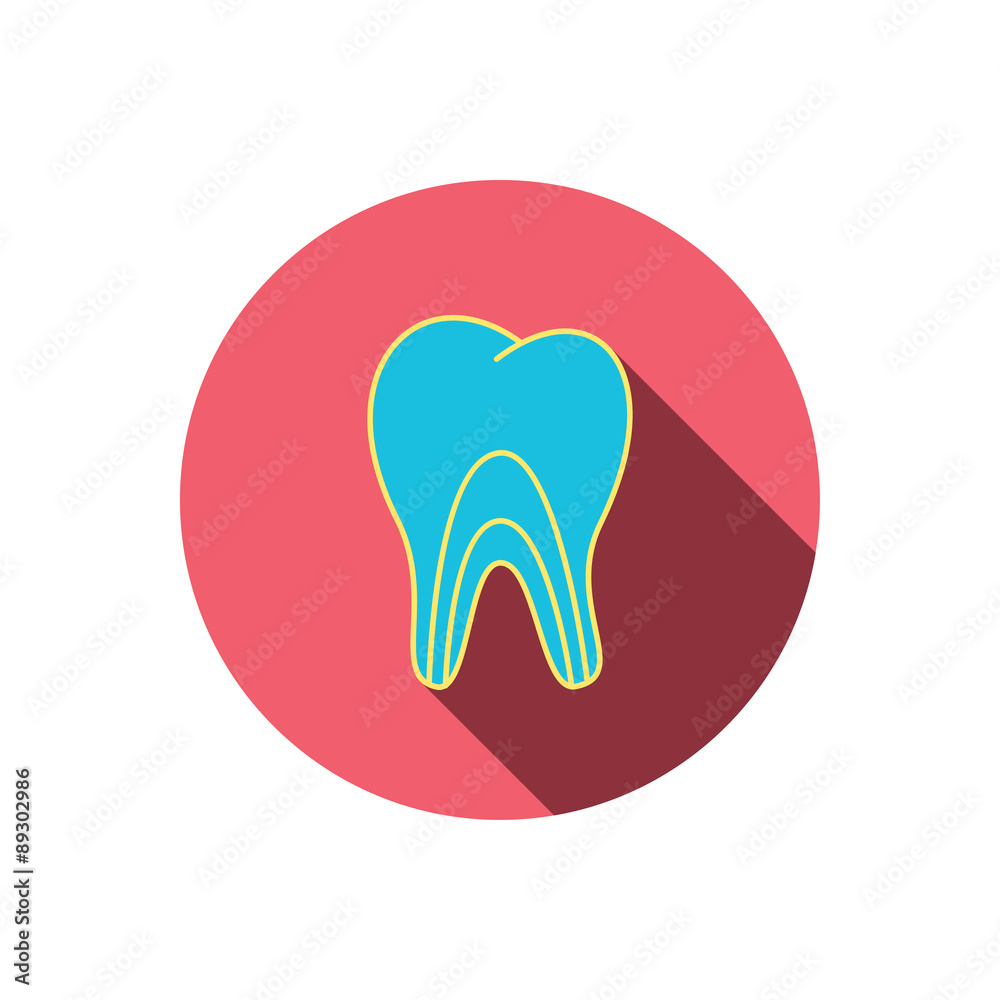 Dentinal tubules icon. Tooth medicine sign. Dentinal tubules icon. Tooth medicine sign.
