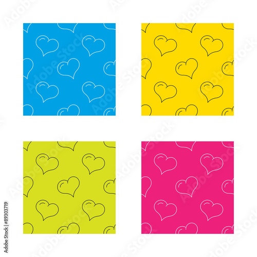 Love heart icon. Life sign.