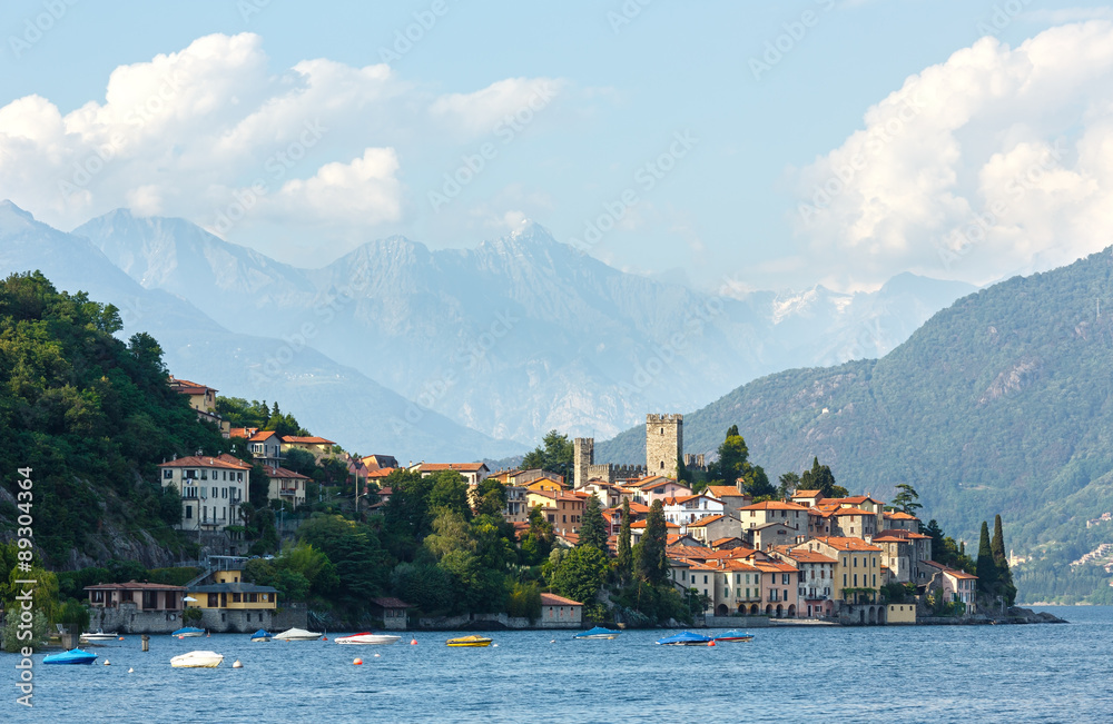 Lake Como (Italy) shore view. Lake Como (Italy) shore view.