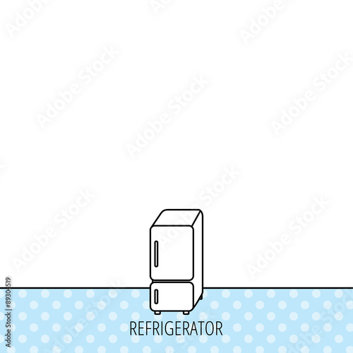 Refrigerator icon. Fridge sign.
