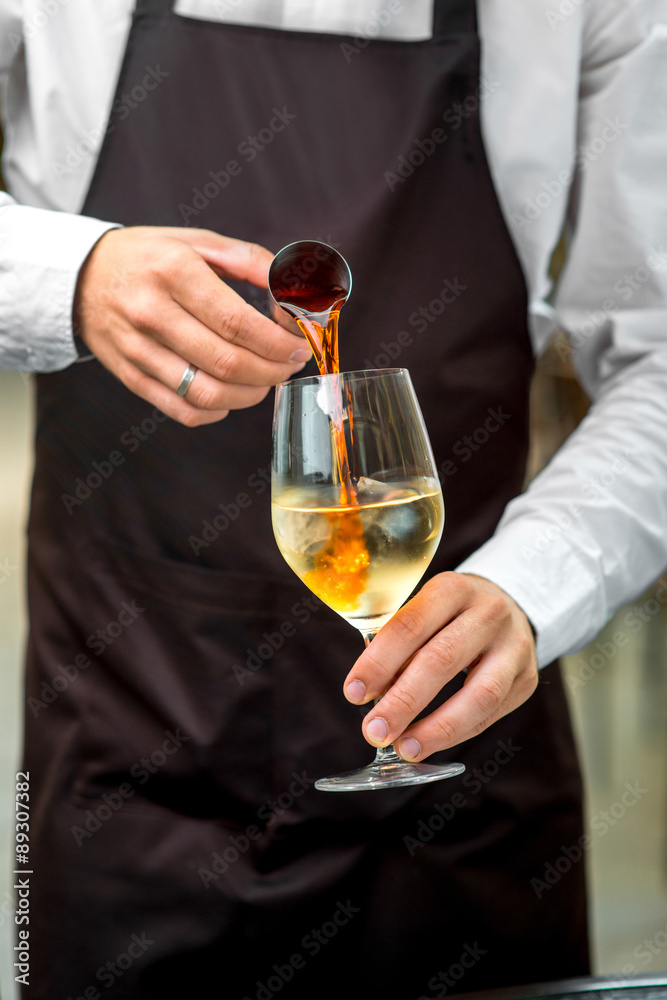 Barman making cocktail Barman making cocktail
