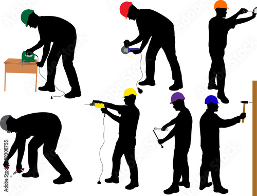handyman vector silhouette