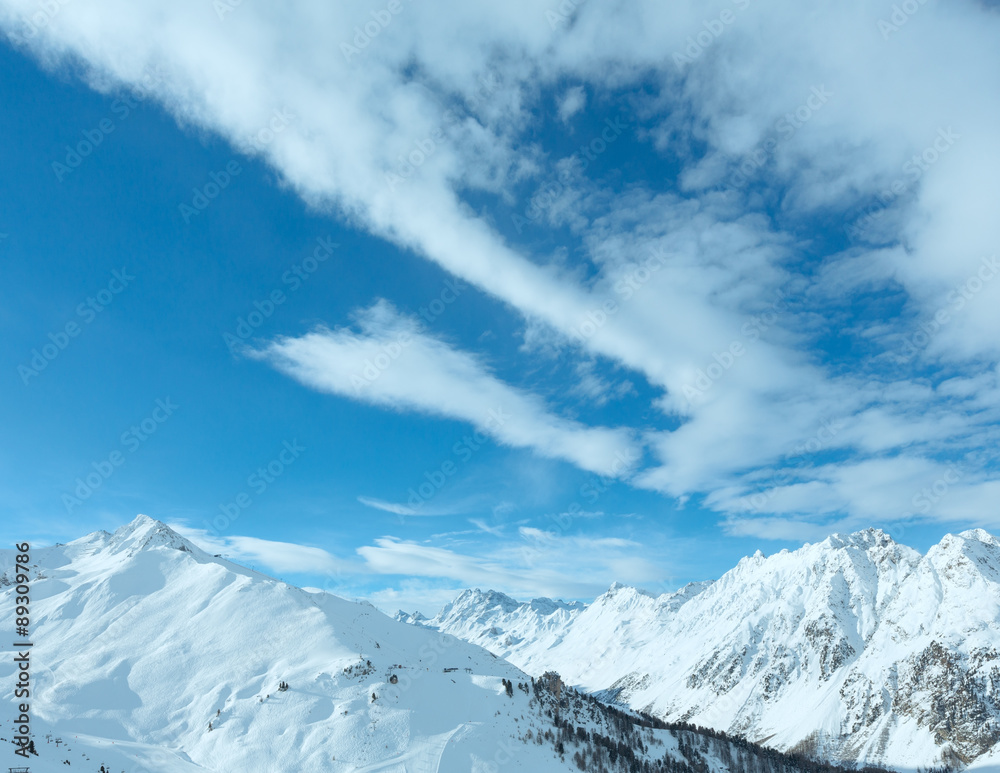 Plakat Silvretta Alps winter view (Austria).