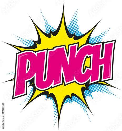 punch pop art cartoon explosion bunt