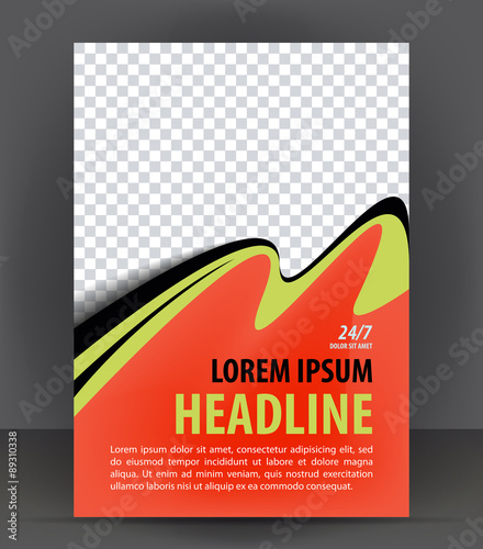 Magazine, flyer, brochure and cover layout design print template, vector booklet Illustration