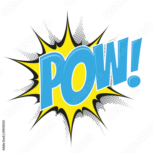 pow pop art cartoon explosion bunt
