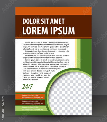 Magazine, flyer, brochure and cover layout design print template, vector booklet Illustration