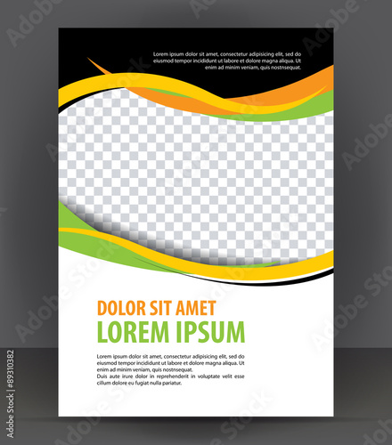 Magazine, flyer, brochure and cover layout design print template, vector booklet Illustration