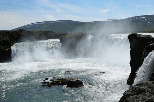 Island, Akureyri, Godafoss, Wasserfall