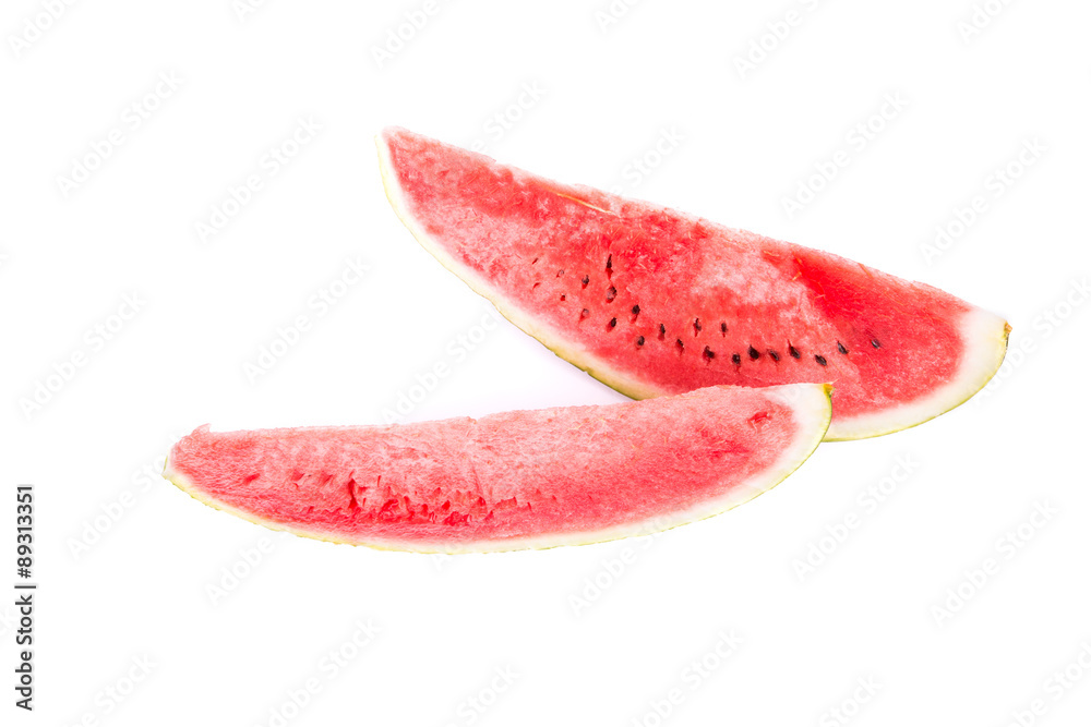 Slices of watermelon on white background Slices of watermelon on white background