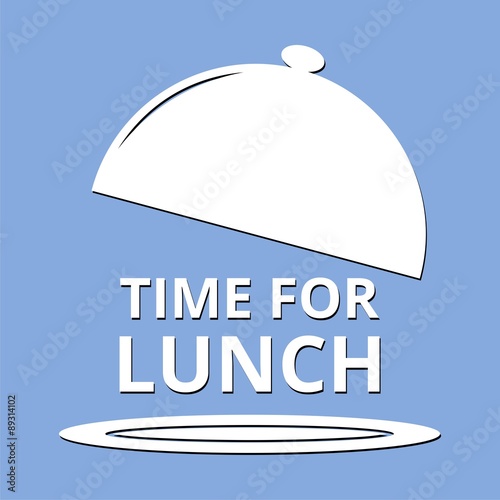 Time For Lunch blue background