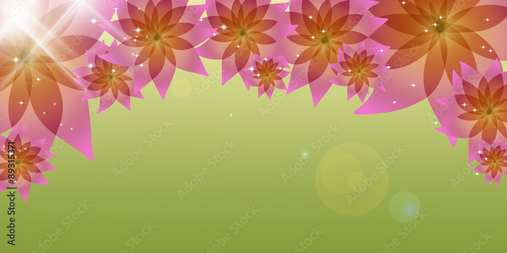 Obraz premium Floral spring banner