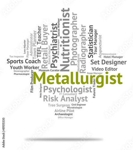 Bilde på lerret Metallurgist Job Indicates Words Hire And Jobs