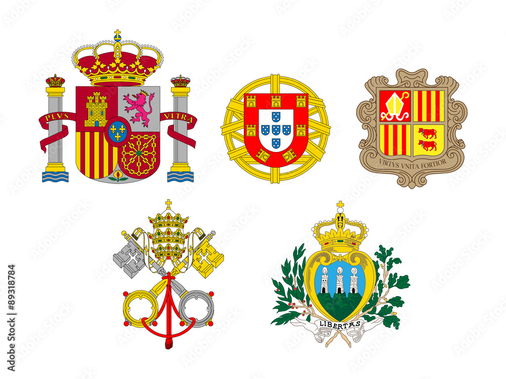 Coats of Arms of European Flags 1