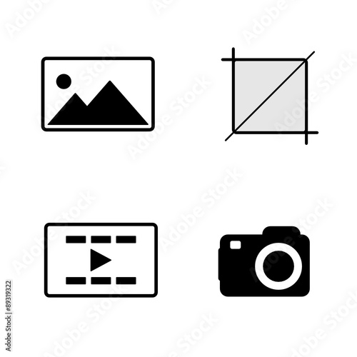 camera shot black vector