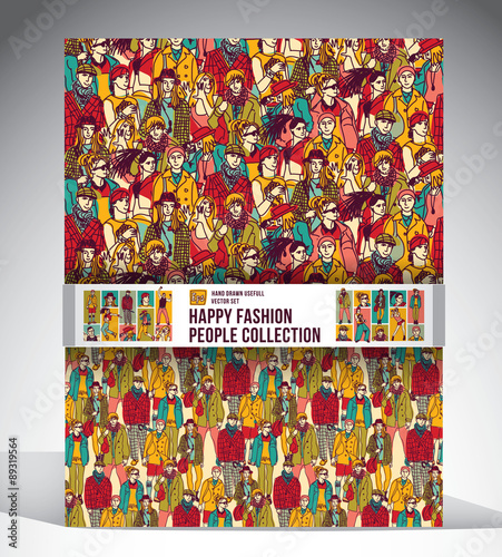 Happy fashion people collection