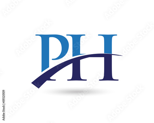 PH Logo Letter Swoosh