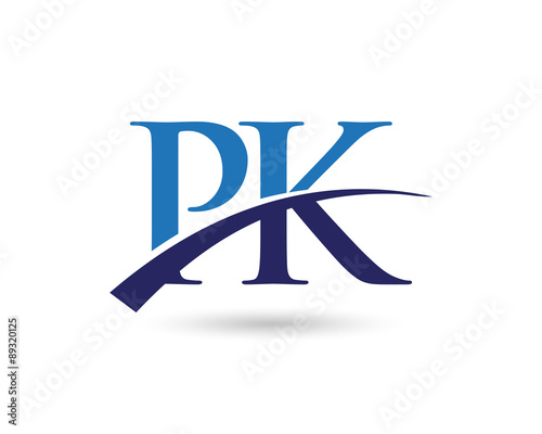 PK Logo Letter Swoosh