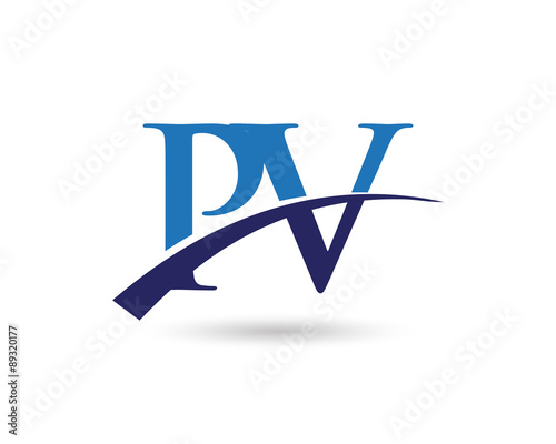 PV Logo Letter Swoosh