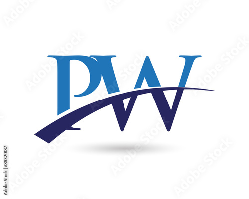PW Logo Letter Swoosh